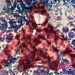 Long sleeve shirt with hoodie